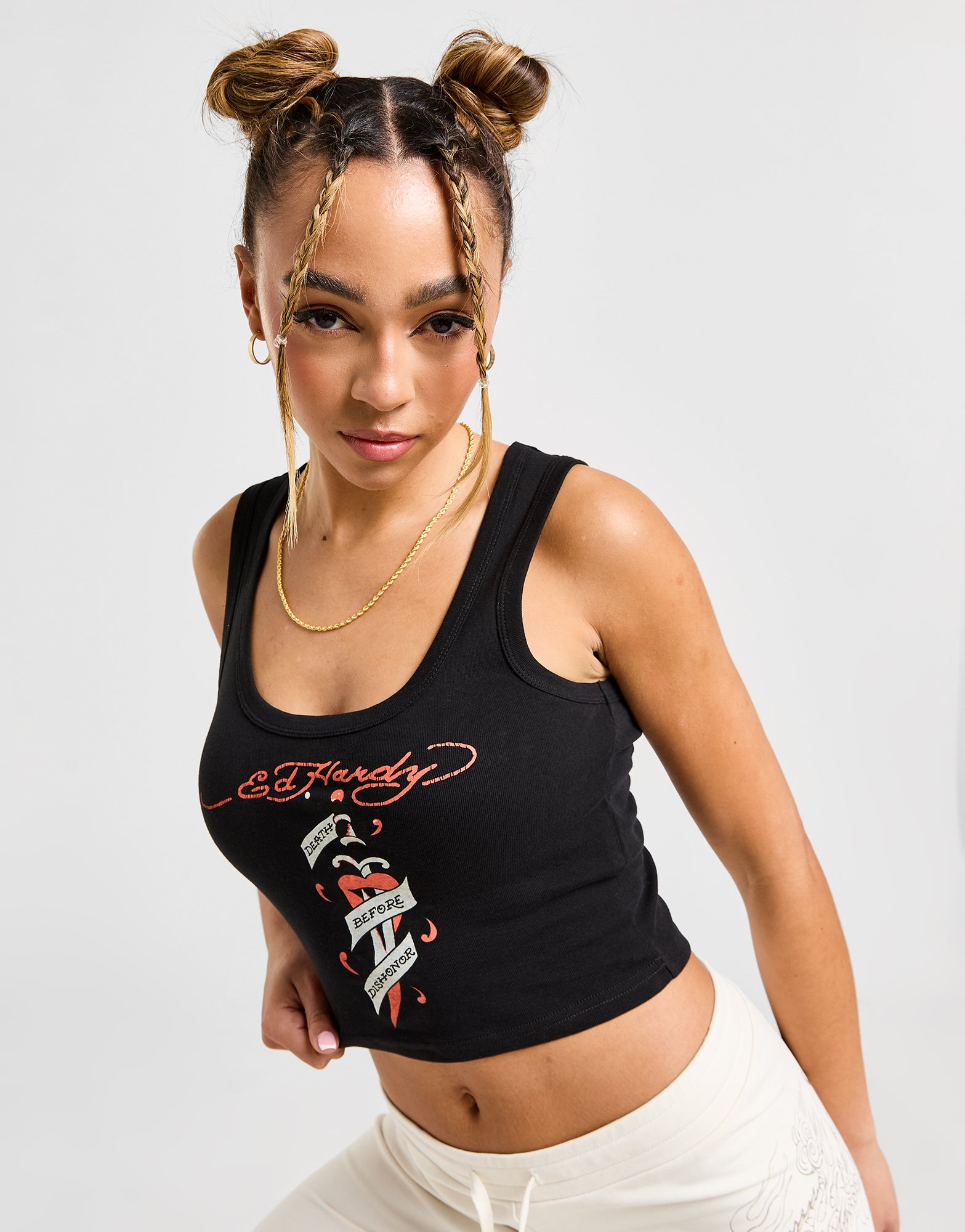 Ed Hardy Débardeur Dagger Rib Femme