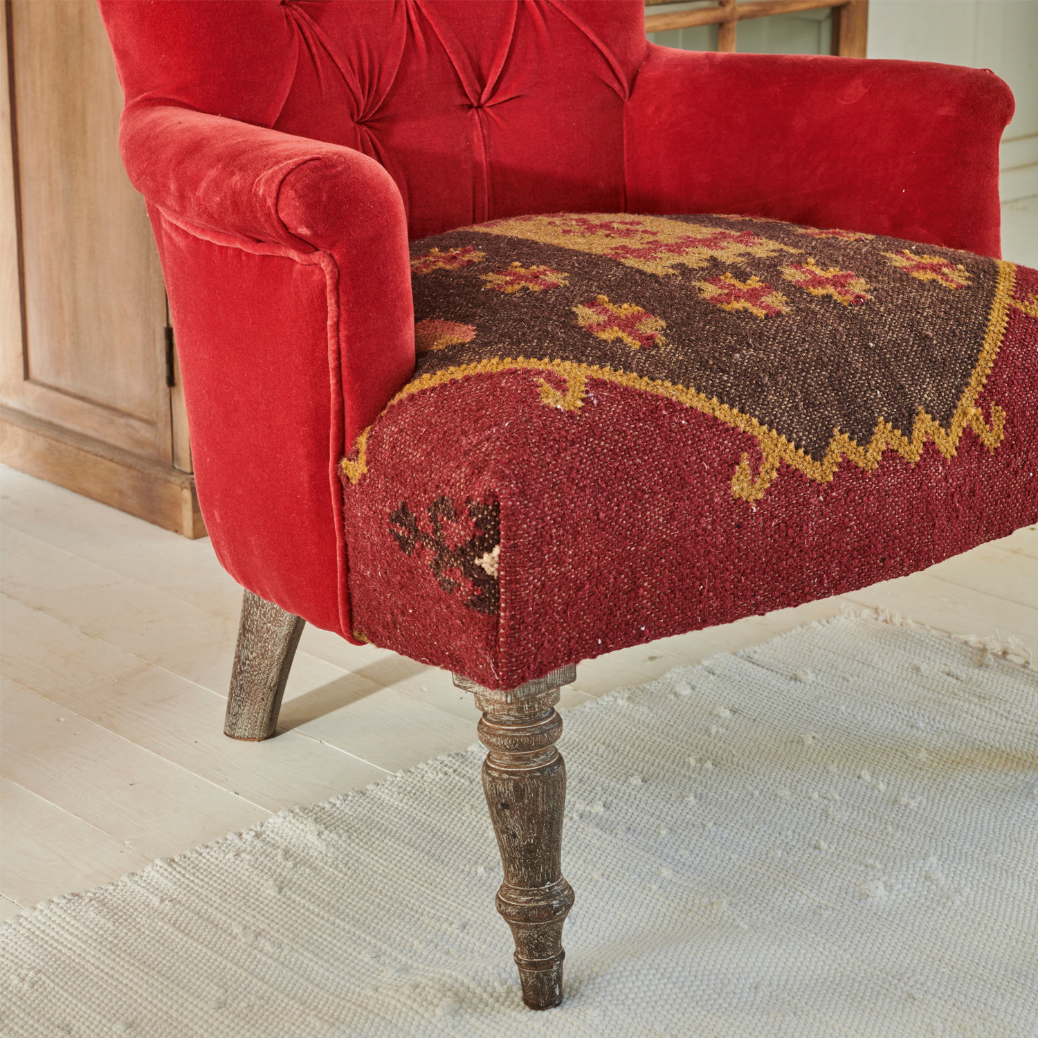 Sessel Hinsdale rot/braun