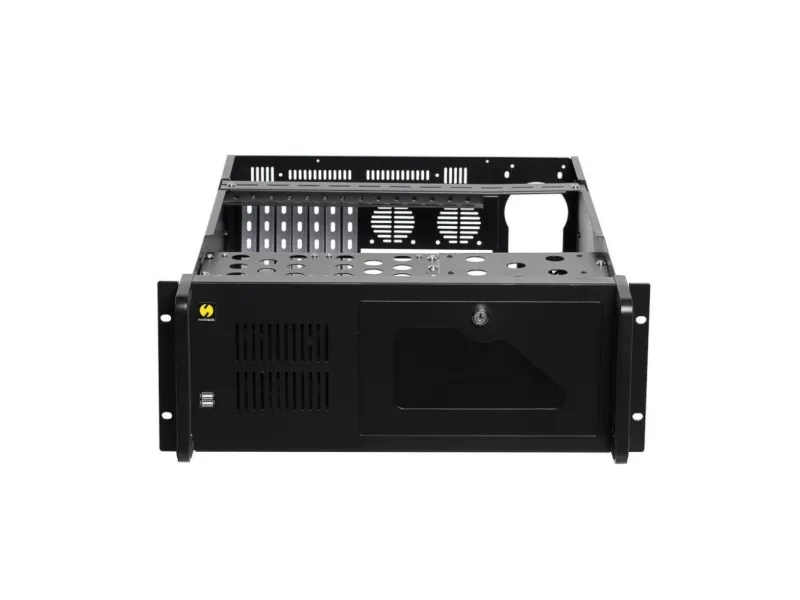 Netrack Server Case - Rack-monterbar 4U - udvidet ATX - sort