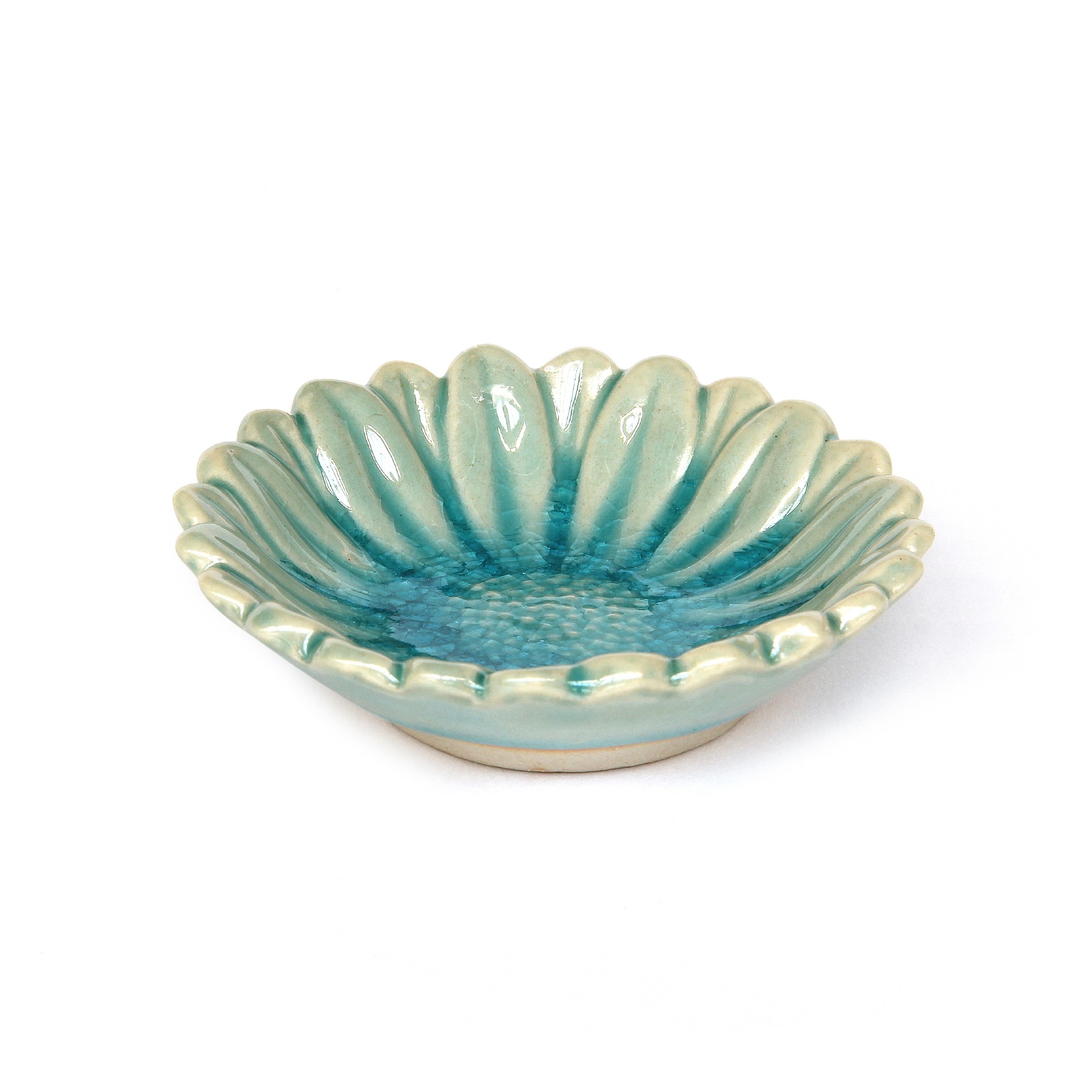 Schale 'Sunflower', blau, Ø 8 cm, H 2 cm von fischer's lagerhaus