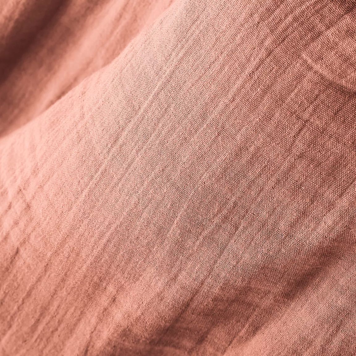 Coussin rectangulaire gaze de coton (40 x 60 cm) Gaïa Rose pêche