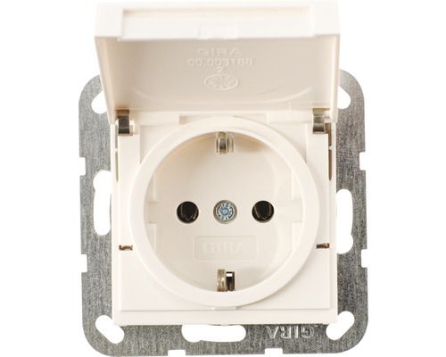 Gira 4454 27 Wandcontactdoos met klapdeksel Standaard 55/E2/Event zuiver wit/mat