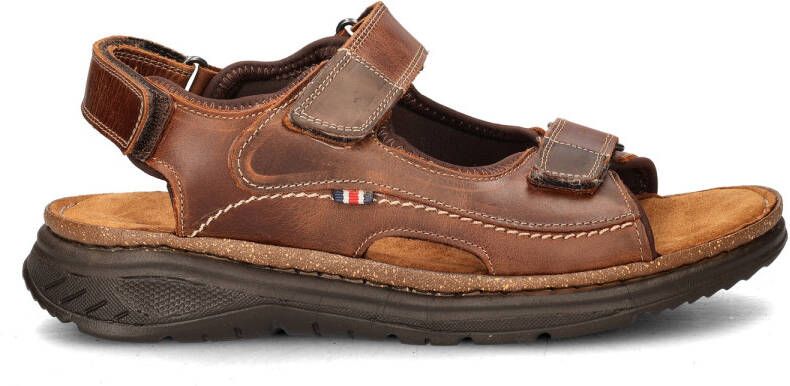 Nelson leren sandalen cognac