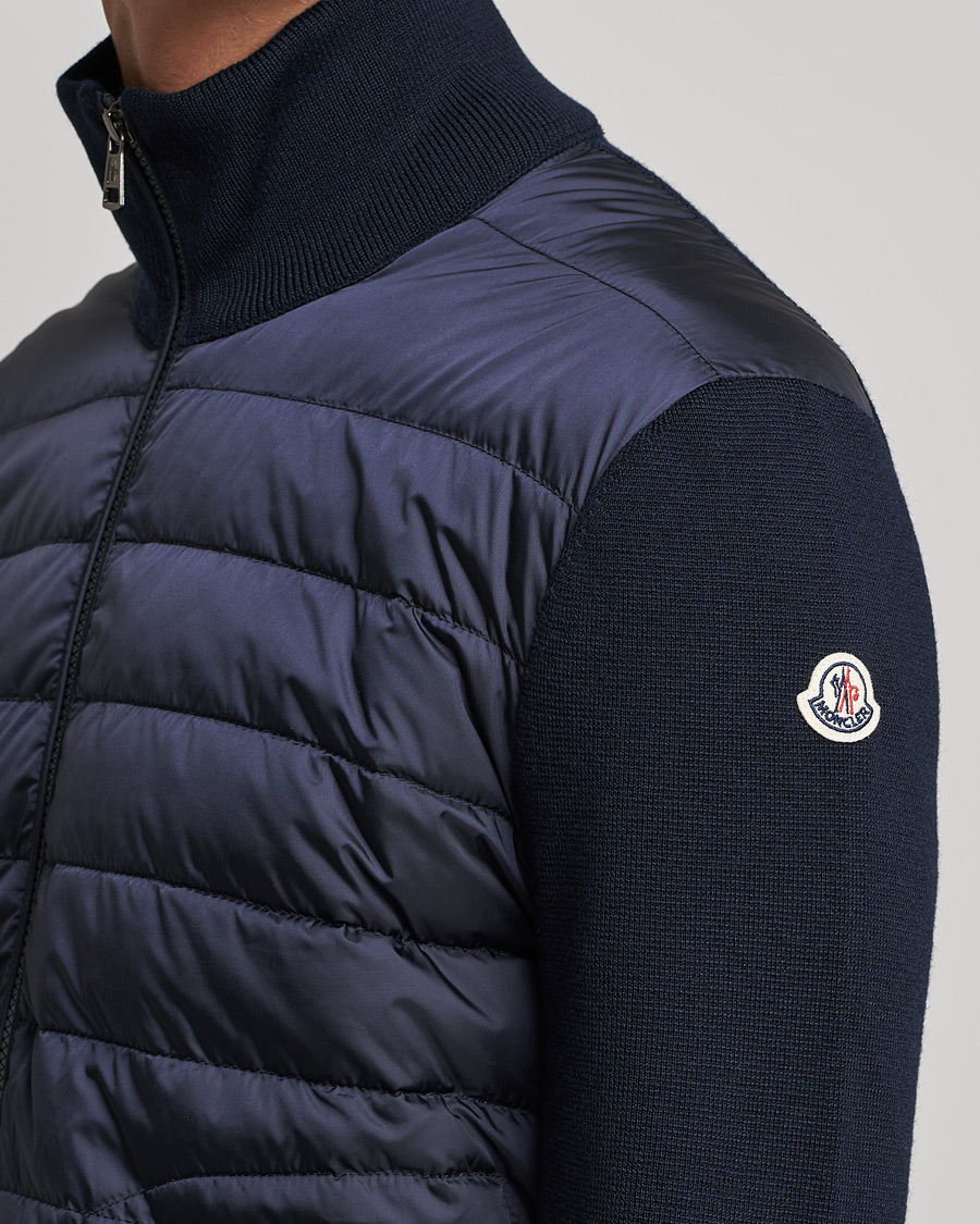 Moncler Hybrid Zip Cardigan Navy