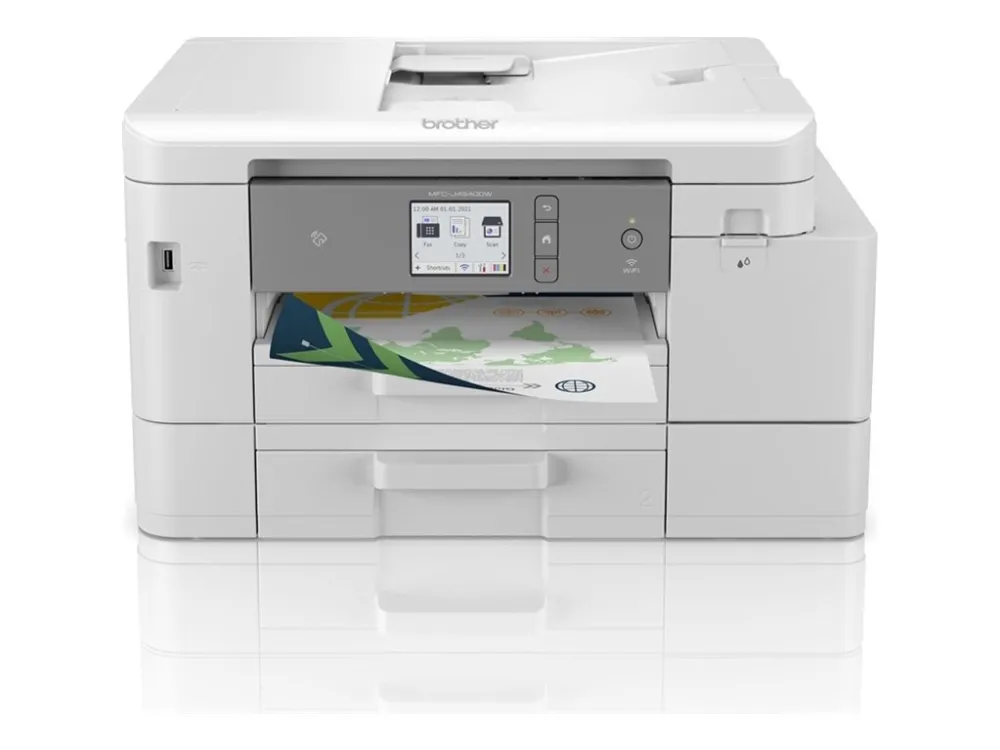 Brother MFC-J4540DW - Multifunktionsprinter - farve - blækprinter - A4 (210 x 297 mm) (original) - A4/Legal (medie) - op til 13 spm (kopiering) - op til 20 spm (udskriver) - 150 ark - 14.4 Kbps - USB 2.0, LAN, Wi-Fi(n), NFC