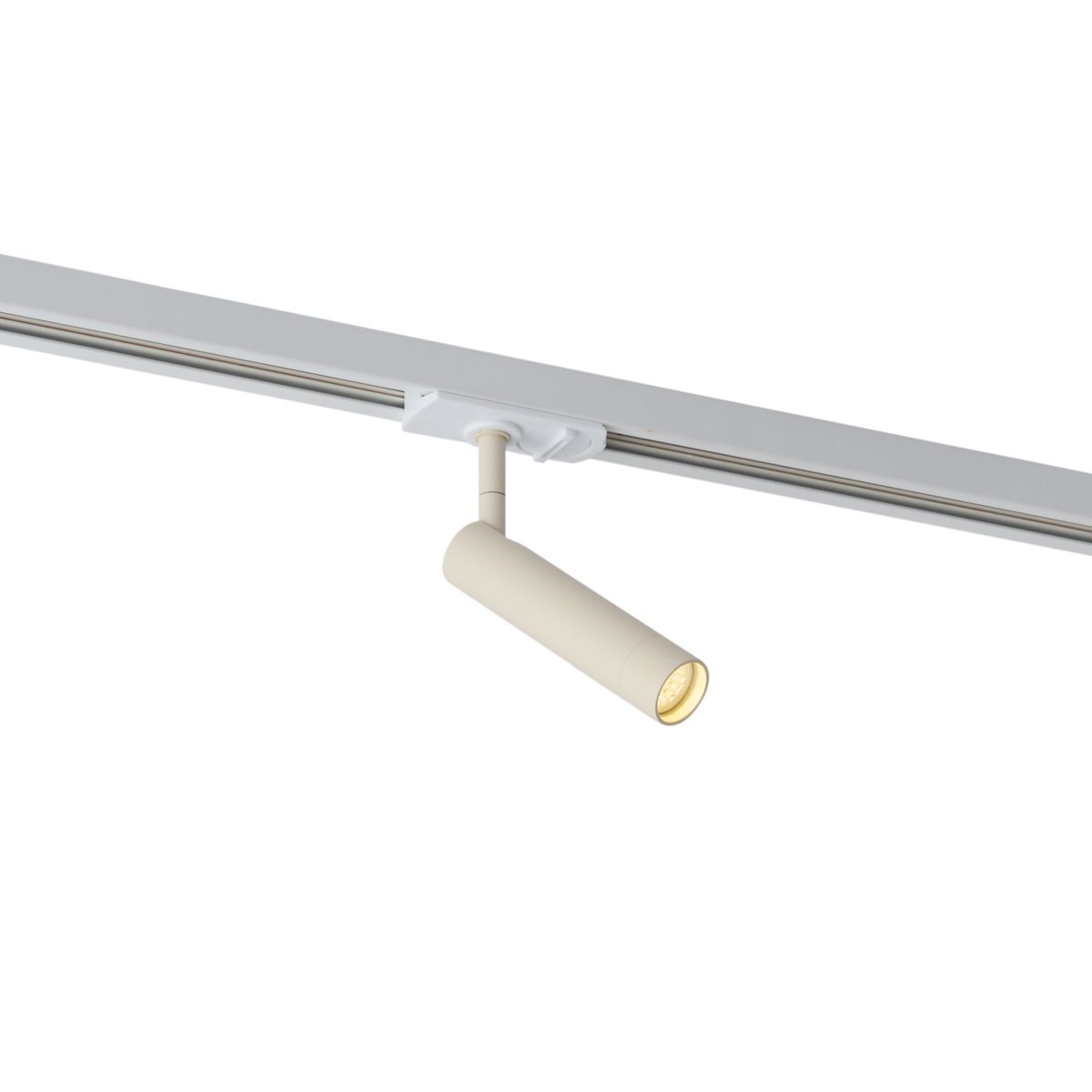 Moderne spot beige met wit voor railsysteem 1-fase - Iconic Ivy