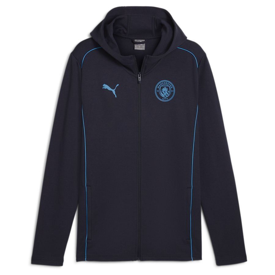 Manchester City Sweat à Capuche Casuals - Bleu Marine/Magic Blue