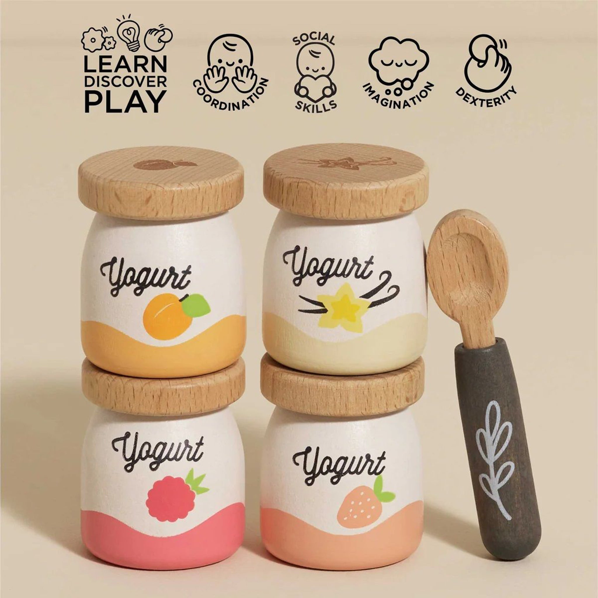 Joghurt-Set für Kinderküche / Kaufladen