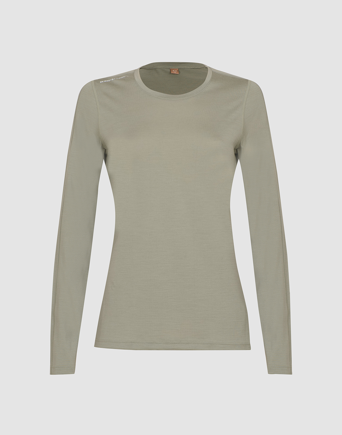 Shirt van merinowol voor dames in IJzig groen