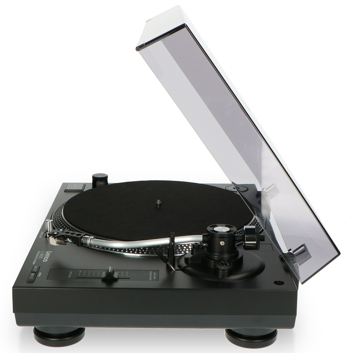 LENCO L-3808 Plattenspieler mit Direktantrieb & USB, schwarz