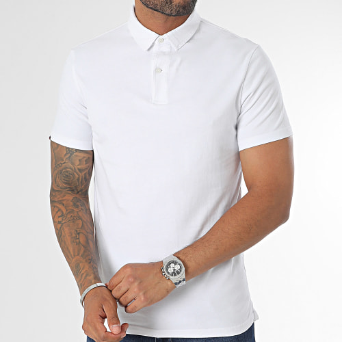 Polo Manches Courtes Studios Jersey Blanc