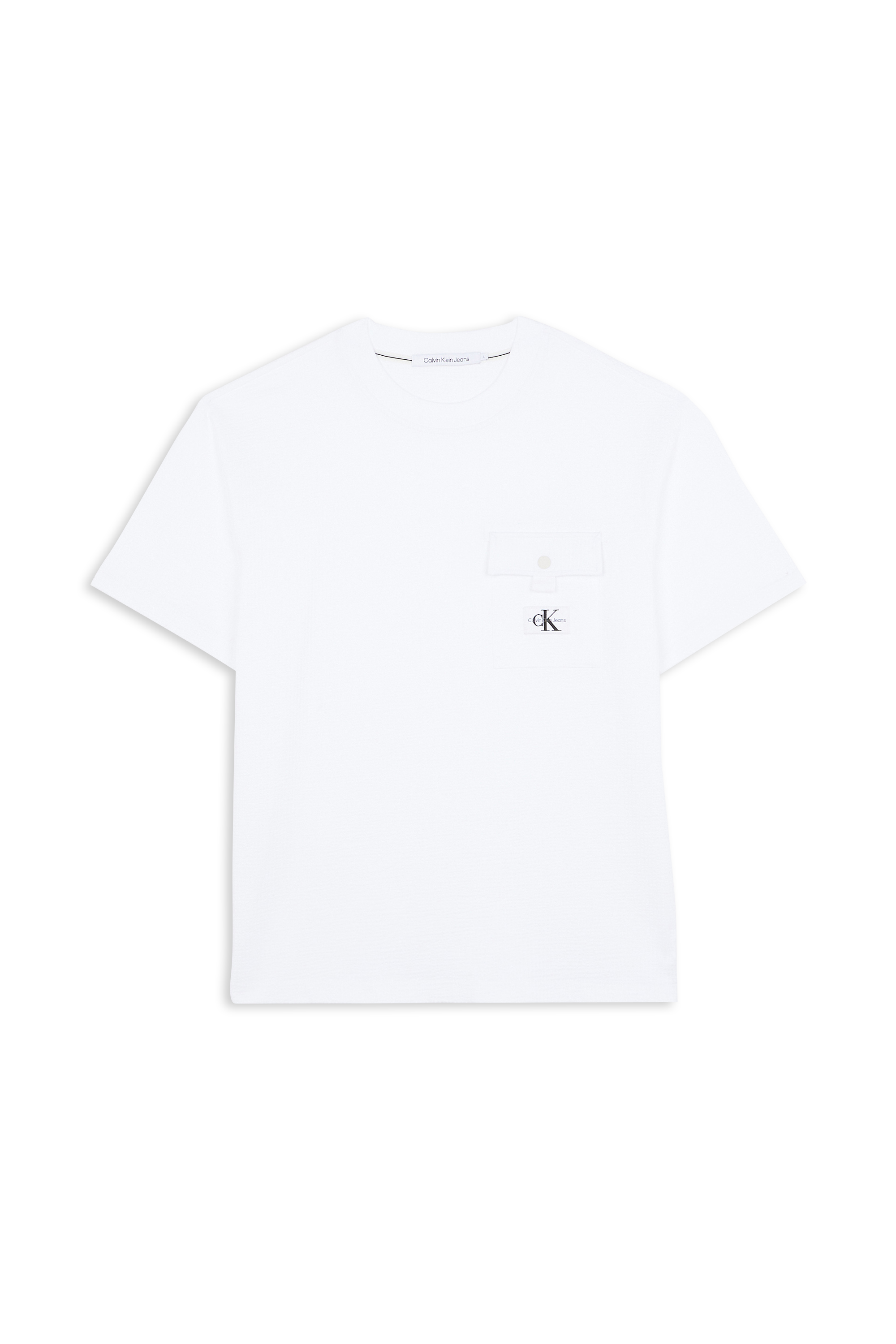 CALVIN KLEIN JEANS T-shirt TEXTURE POCKET  Blanc