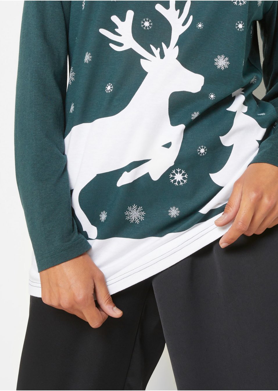 T-shirt manches longues avec motif de Noël