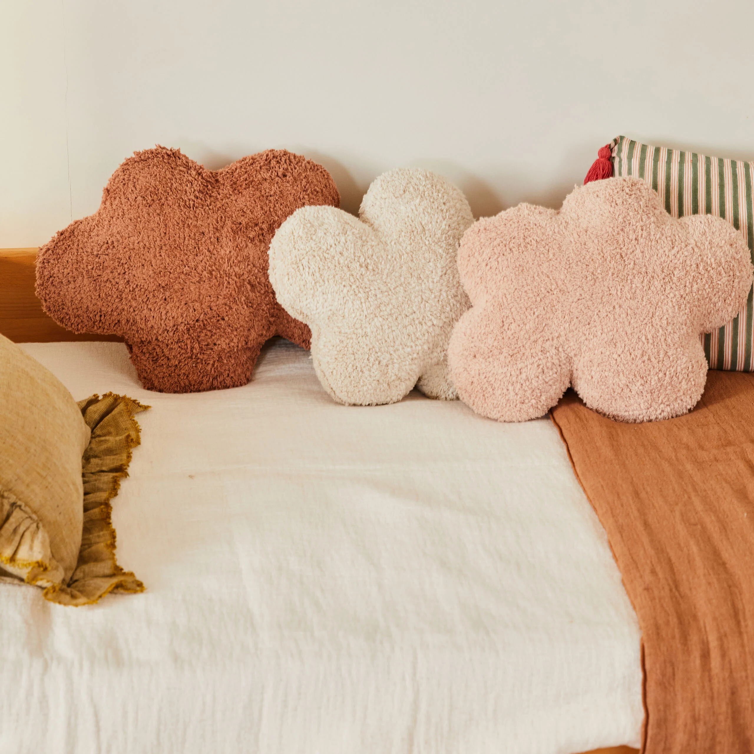 NUAGES - Coussin de sol en coton | Beige