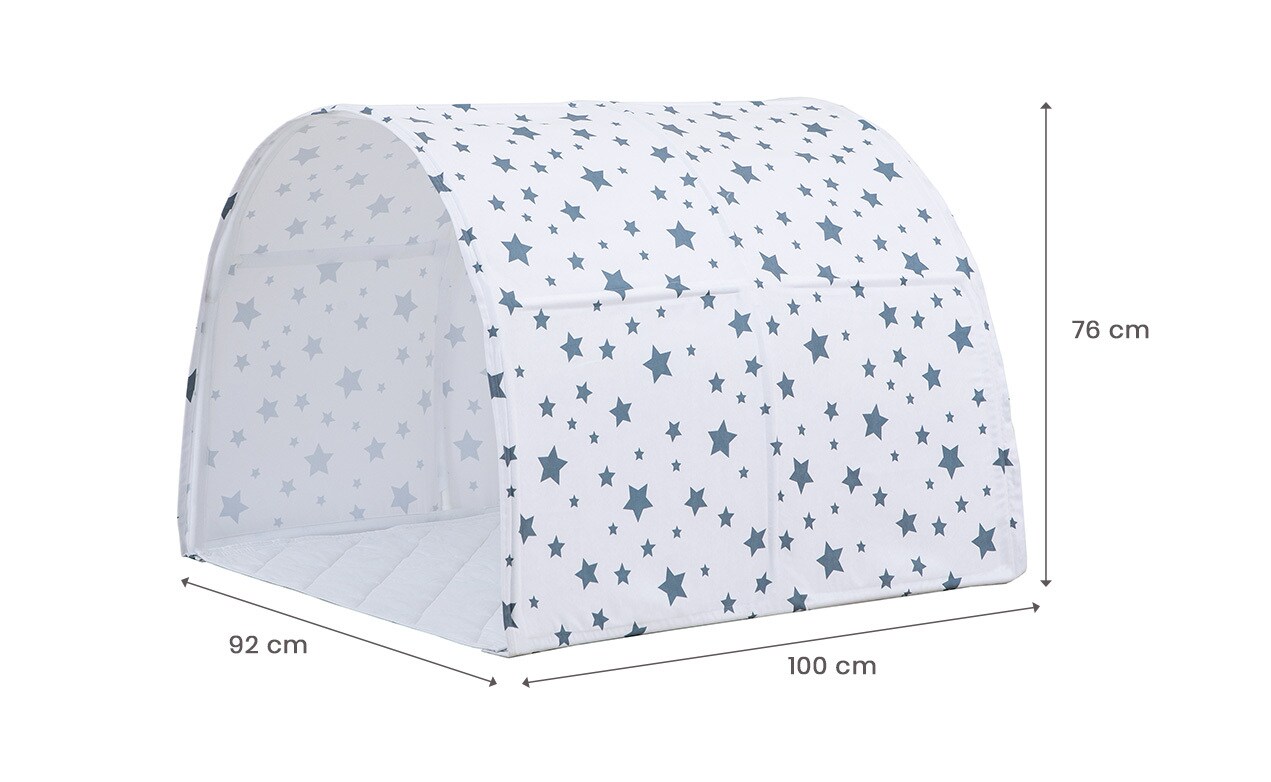 TiCAA Spiel- und Betttunnel, Kinderzelt, Kindertunnel für Jungs & Mädchen Spielzelt für Bodenbett, Hochbett, Etagenbett und Einzelbett 90x200cm