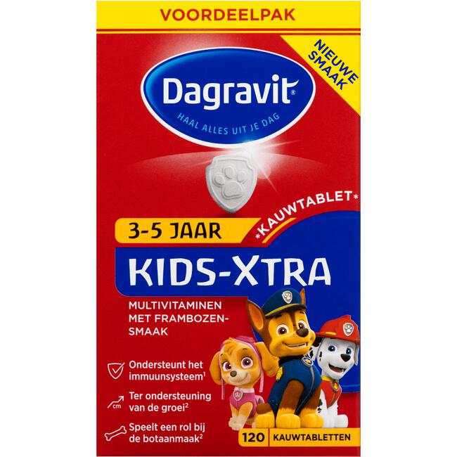 Dagravit Kids-Xtra 3-5 jaar 120 kauwtabletten
