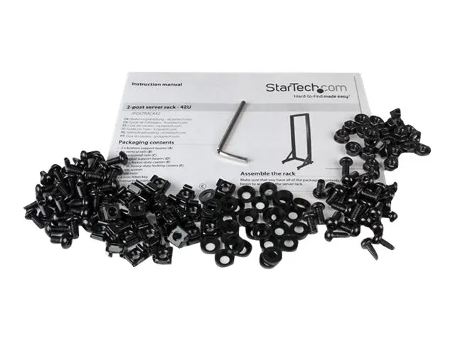 StarTech.com 42U Mobile Open Frame Network Rack with Wheels- 663lbs - 2 Post 19