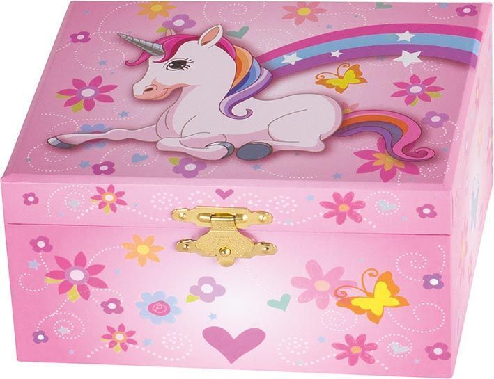 Musikspieldose EINHORN in pink/rosa