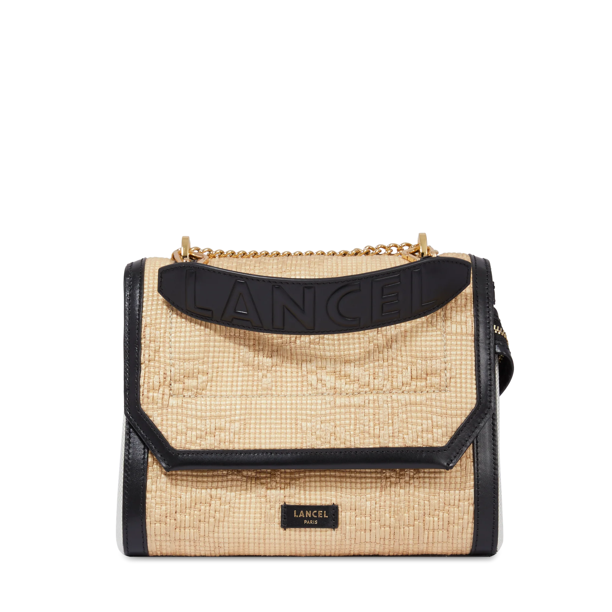 M flap bag Ninon de Lancel-Naturel/Noir