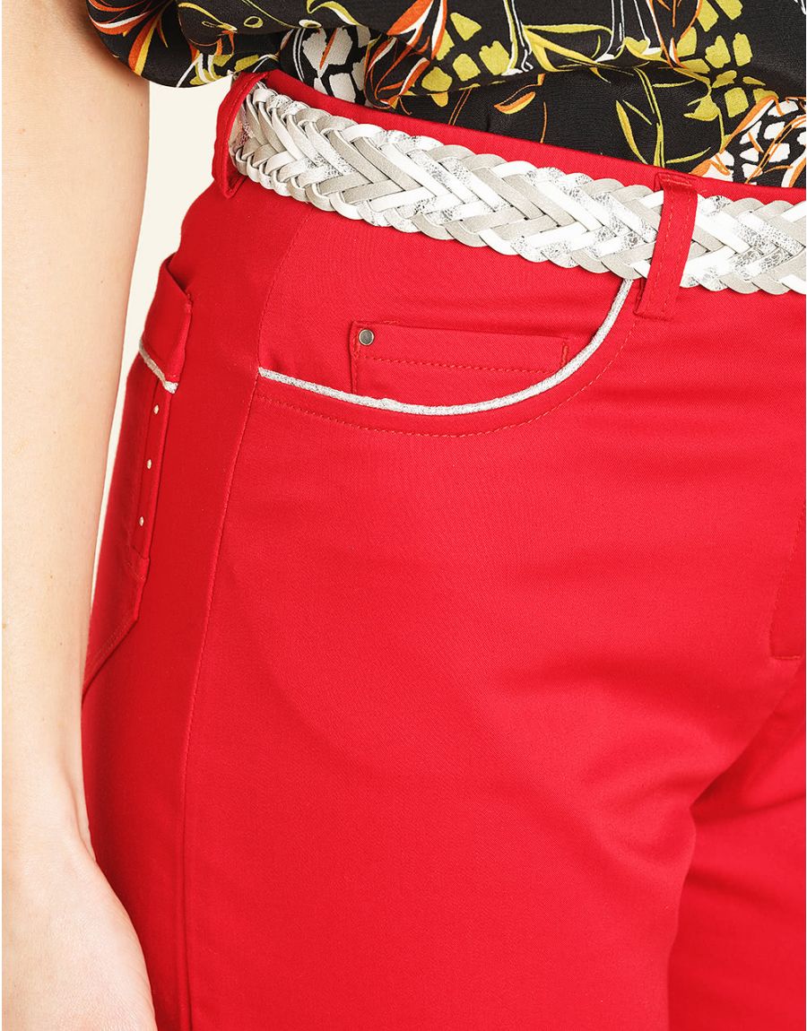 Bermuda coton rouge