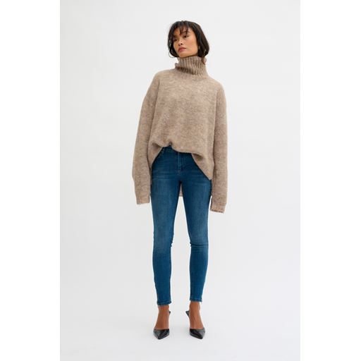 My Essential Wardrobe 11 The Knit Rollneck Striktrøje, Dune Melange, XS