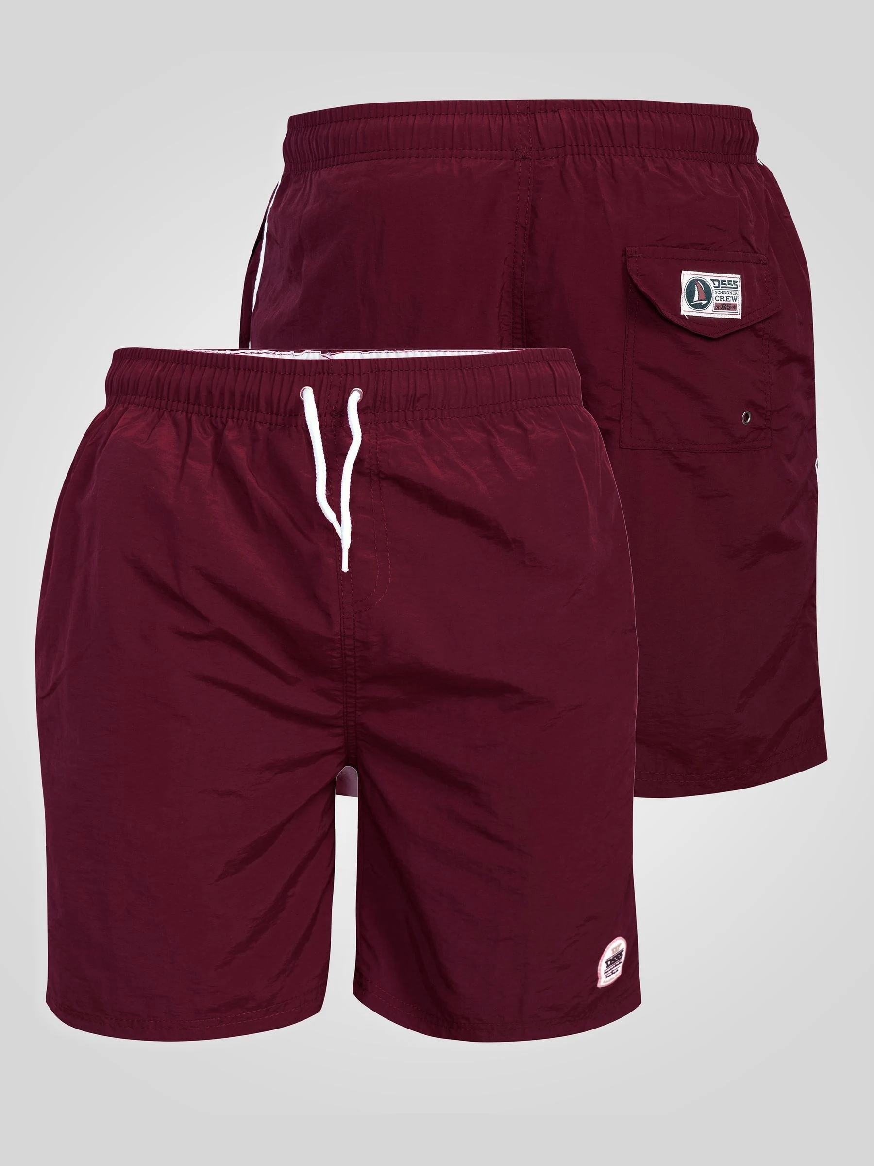 Rood - D555 YARROW Full Length Swim Shorts