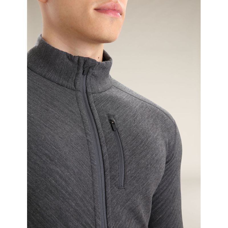 Descender LS Zip - Polaire en laine mérinos homme