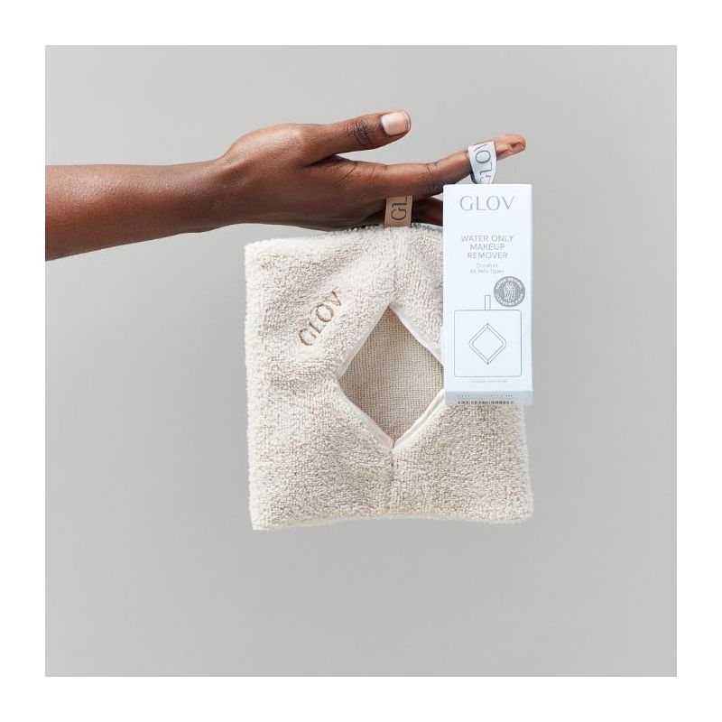Gant serviette démaquillant réutilisable ivoire Glov