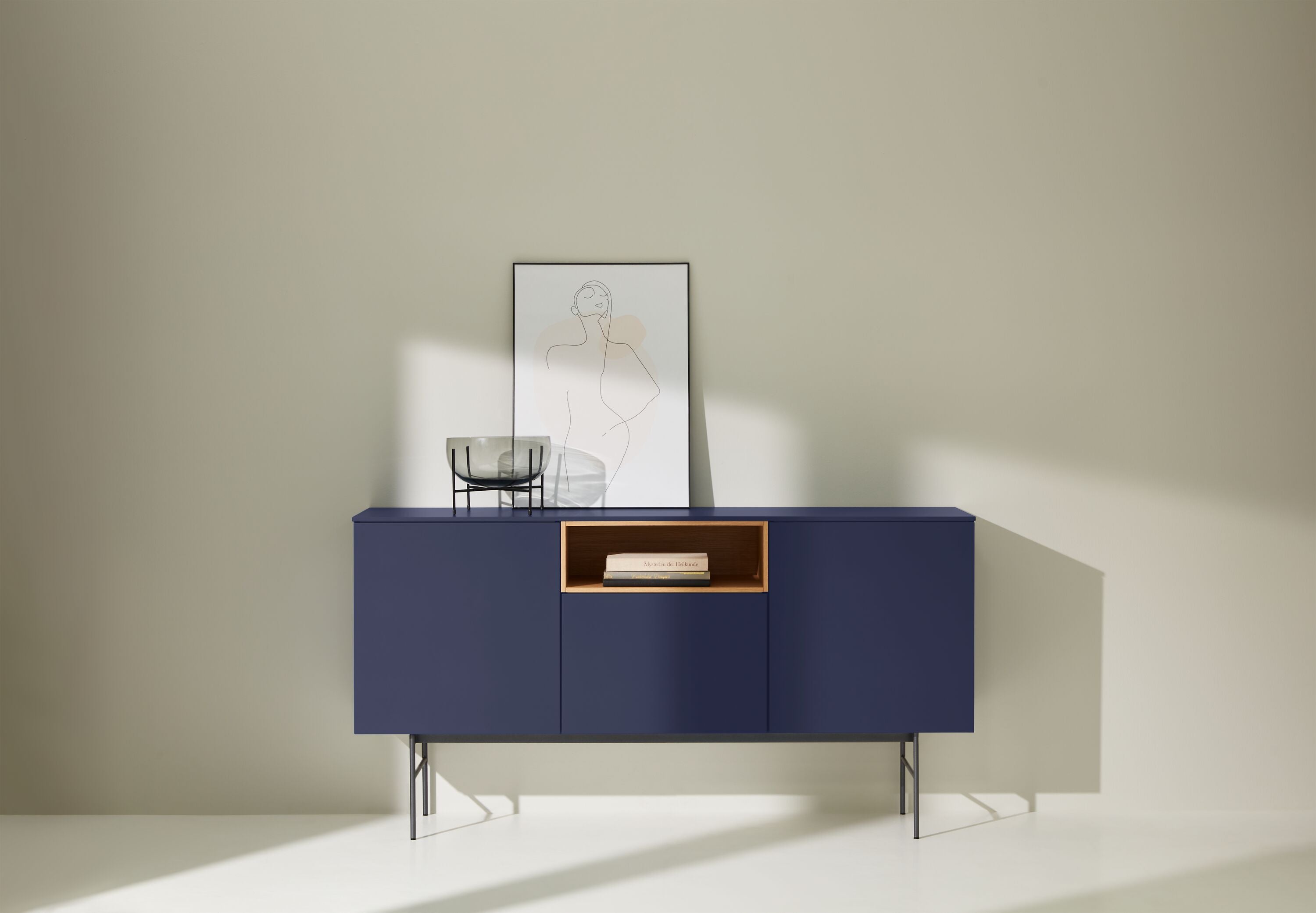 TILL Sideboard - Nachtblau / B: 168.0 cm x T: 41.0 cm x H: 88.8 cm