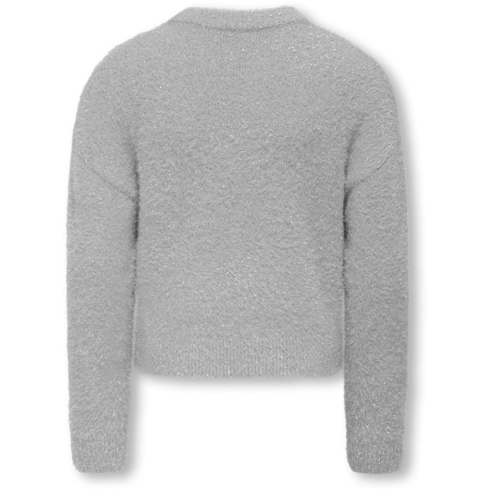 Køb kids ONLY Light Grey Melange Silver Glitter Kogpiumo Glitter L/S O-Neck Knt