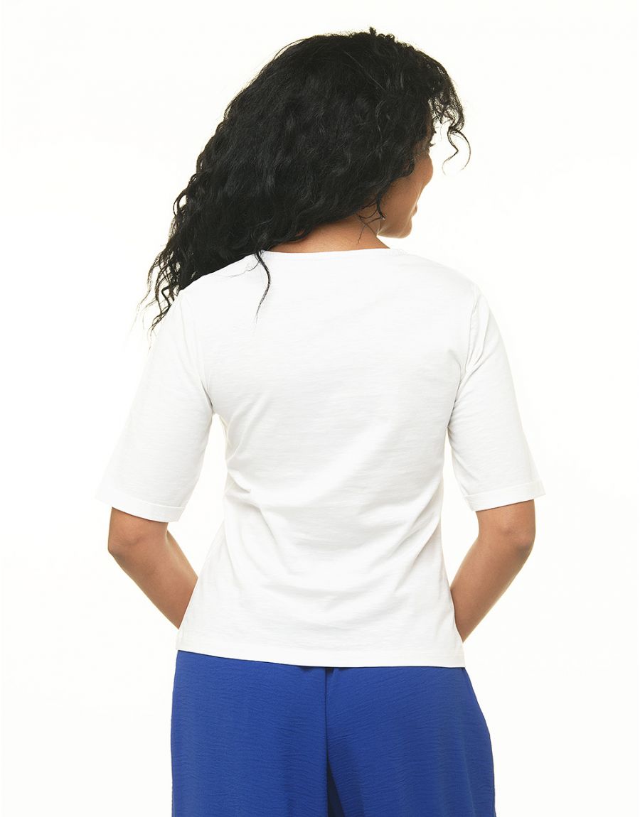 T-shirt blanc 100% coton