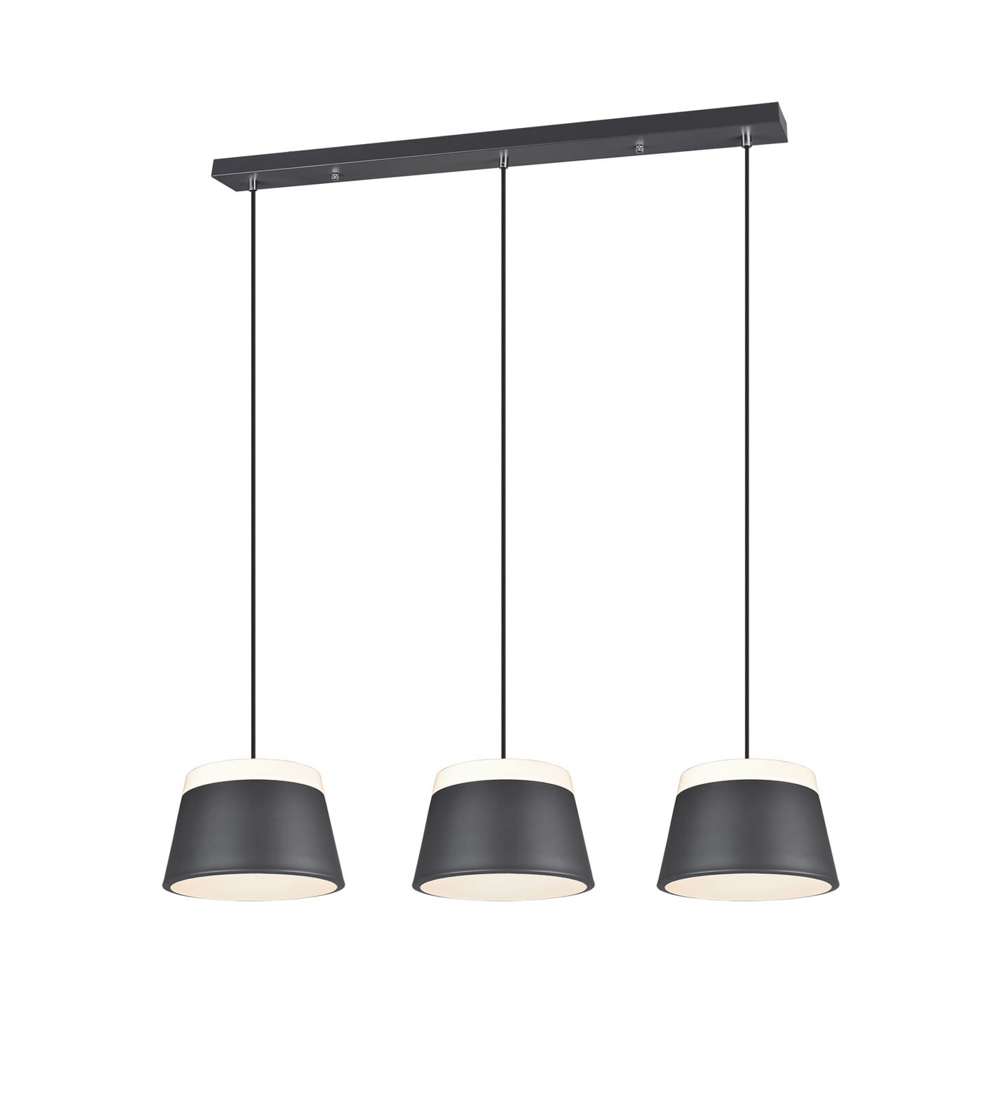 Baroness Pendelleuchte grau 308900642, B/H/T: 105 / 150 / 25 cm, Metall