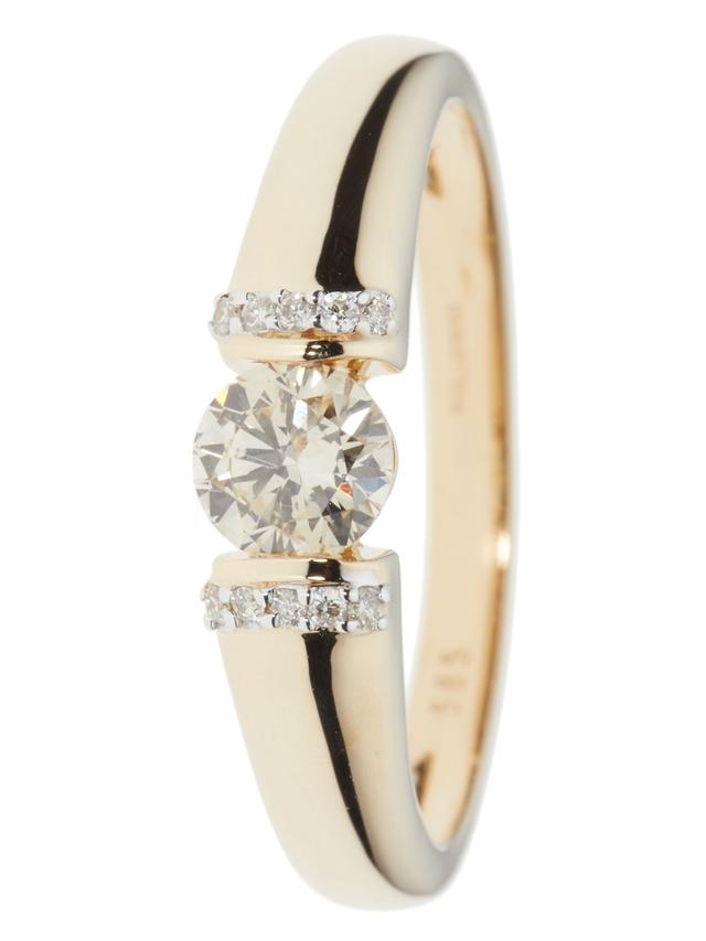 Spann-Ring, 11 Brillanten, 0,50 ct.