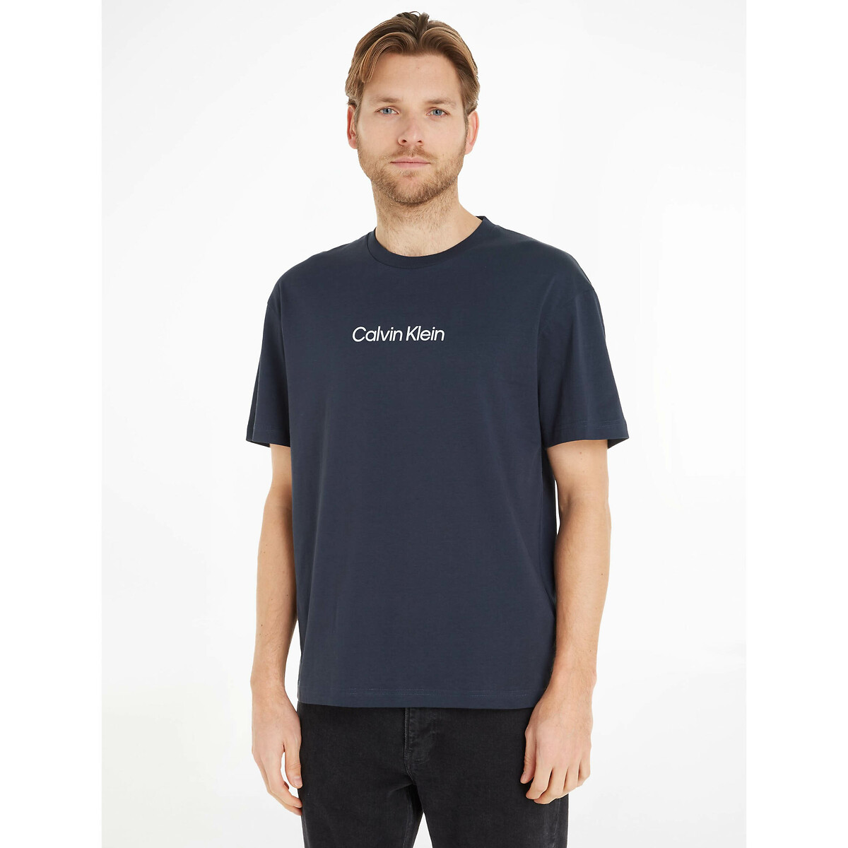 CALVIN KLEIN<br>Camiseta de gola redonda com o logotipo Hero