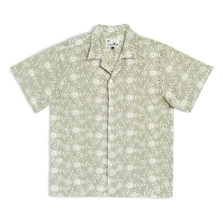 Bather Chemisette Brodée Camp | Vert