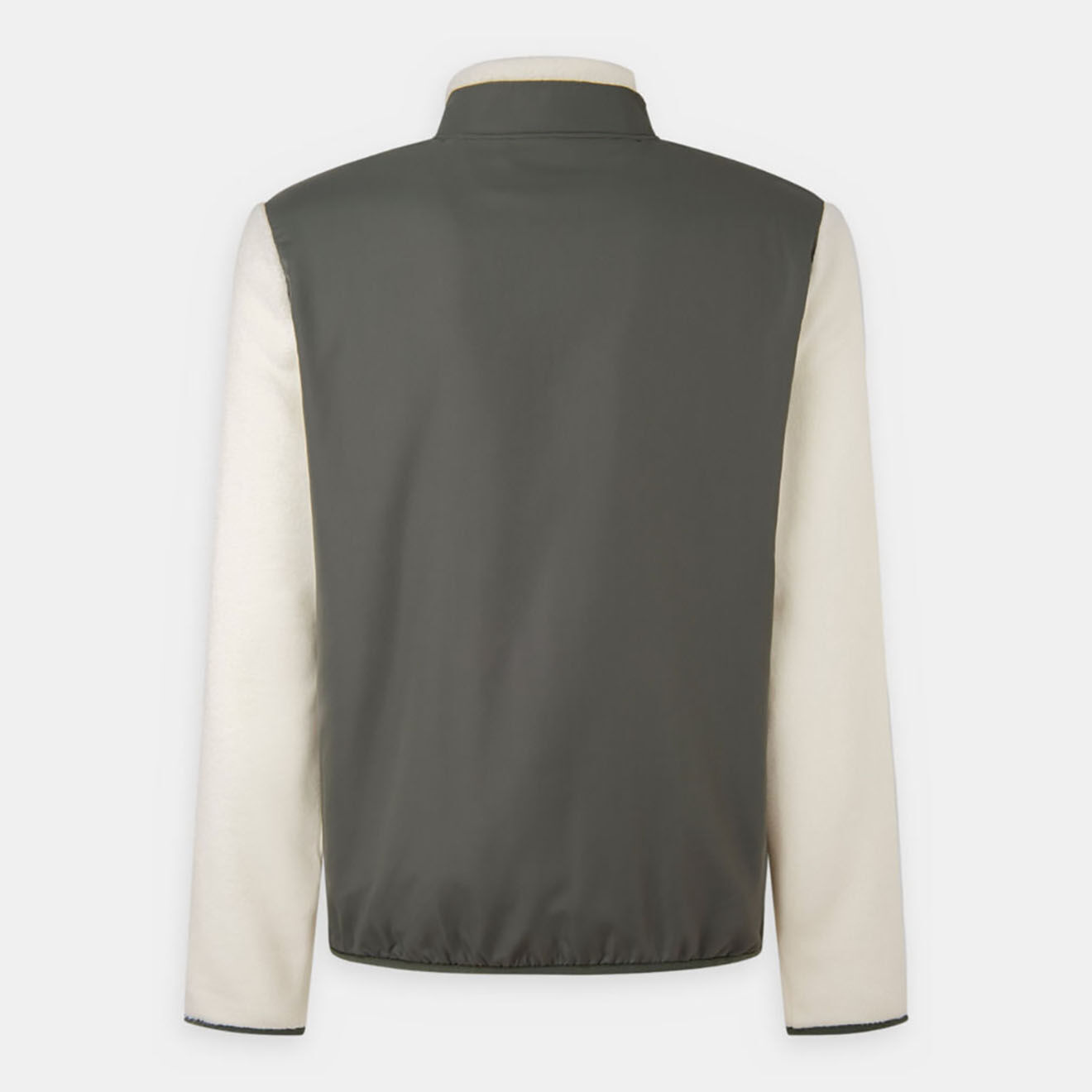Hackett London Veste Polaire zippée bicolore écru/kaki