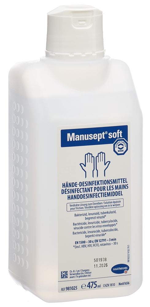 MANUSEPT soft Händedesinfektion<br>475 ml, Flasche, flüssig