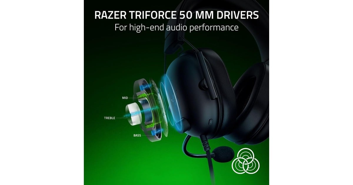 RazerBlackshark V2 X voor Xbox over-ear gaming headset  (Zwart, Xbox Series X|S)