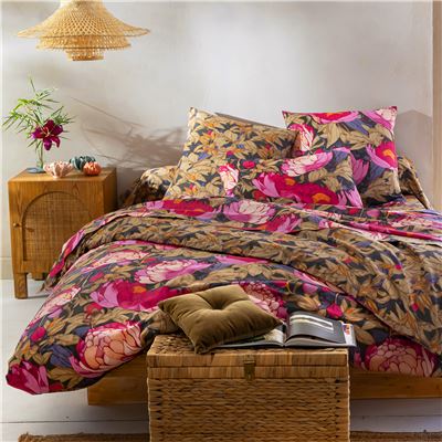 Linge de lit motif pivoines