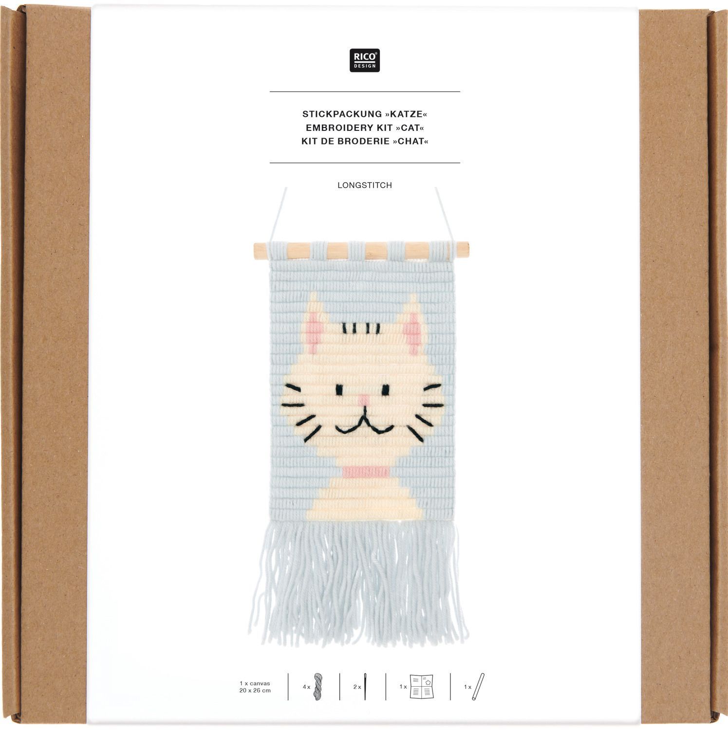 Stickset Wandbehang KATZE