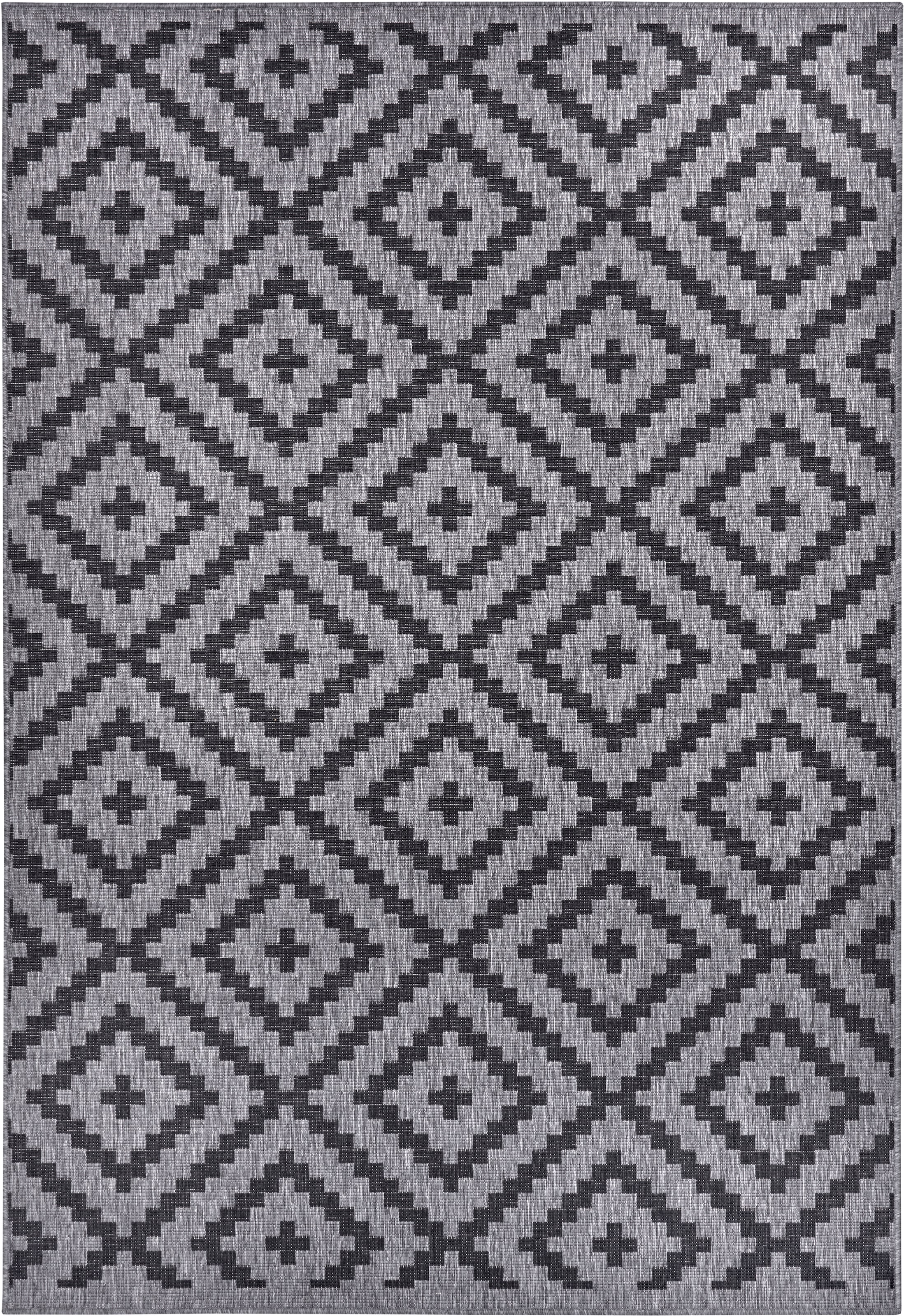 my home Teppich »Ronda  Wendeteppich« rechteckig 5 mm Höhe Sisal-Optik, Flachgewebe, In-  und Outdoor, geometrisches Boho Design