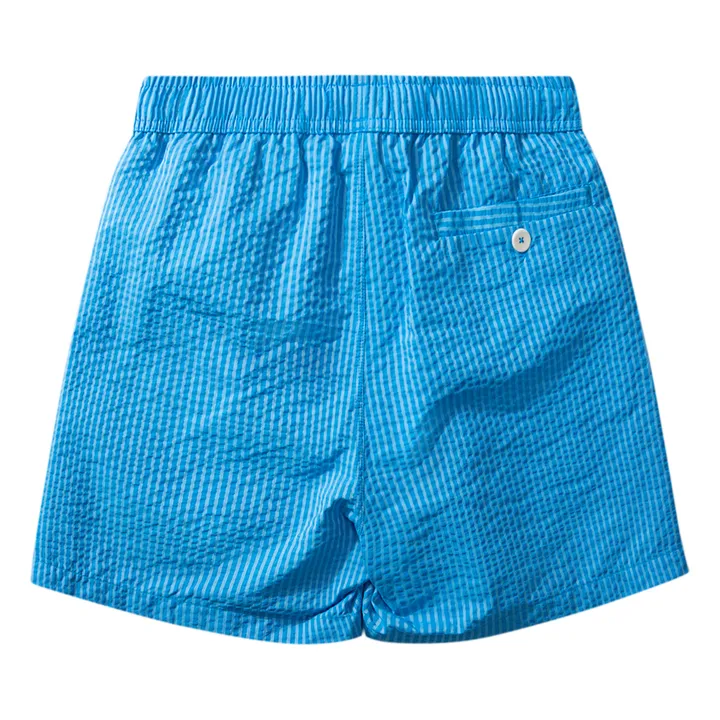 Edmmond Studios Short de Bain Seersucker | Bleu