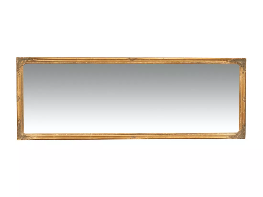 Miroir mural finition or antique - vertical/horizontal - Bois - 50x140 cm