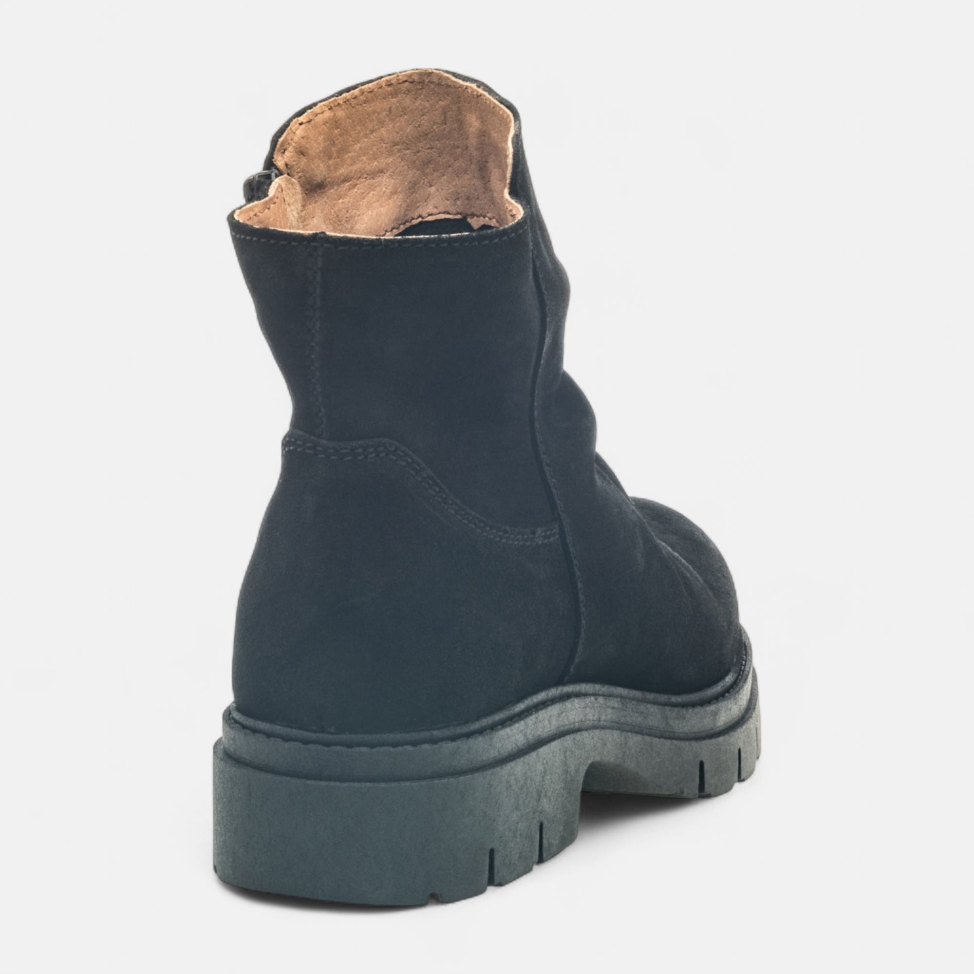 Boots Femme en cuir noir
