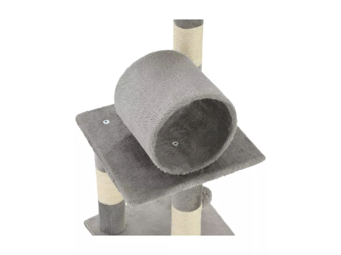 Arbre à chat avec griffoirs en sisal 65 cm Gris