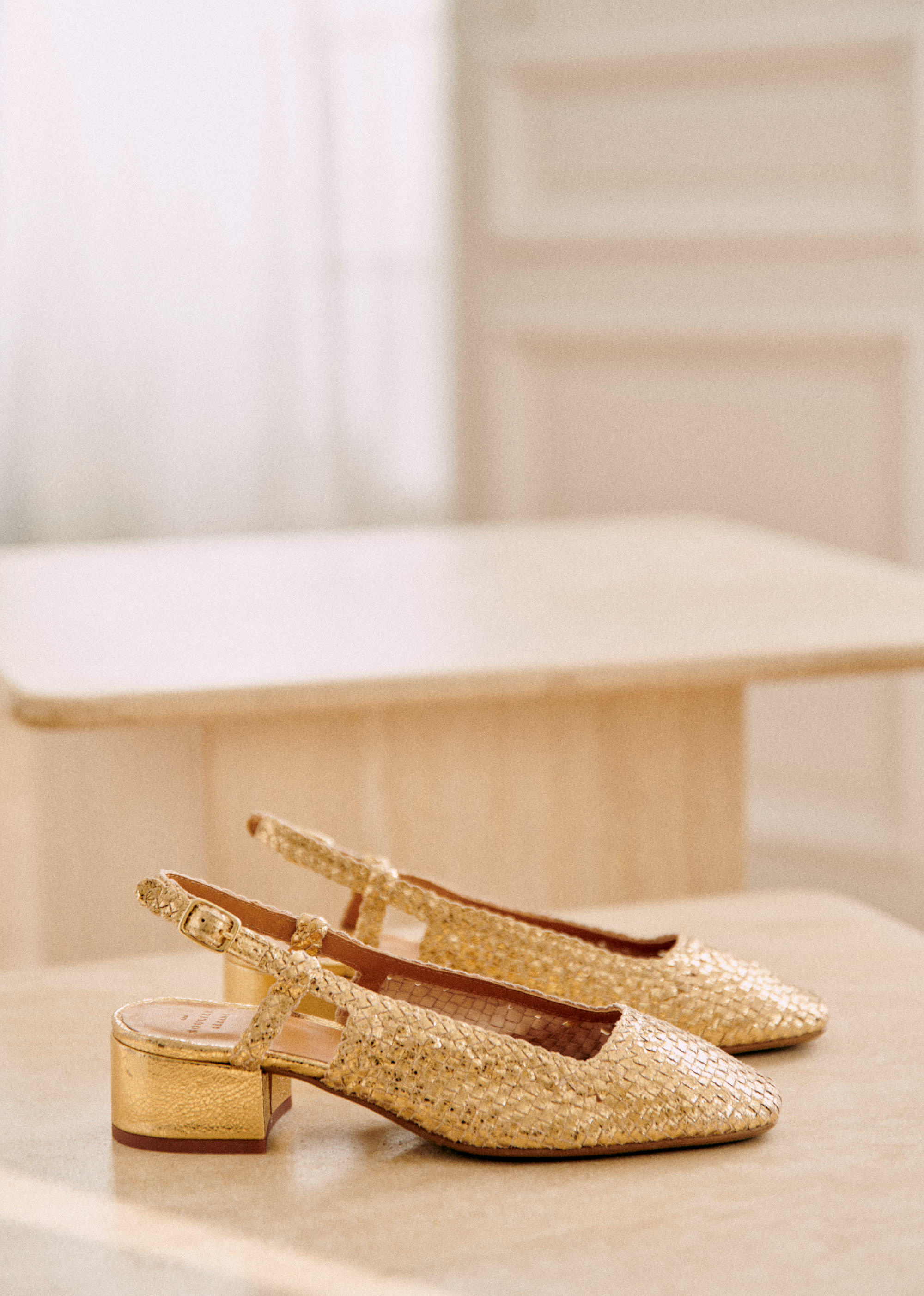 Escarpins Noemie - Doré lisse tressé - SOULIERS/SOULIERS Babies 5906252