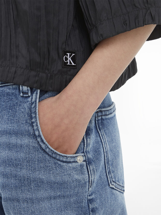 Calvin Klein FESTIVE PLISSE SS TOP Beh