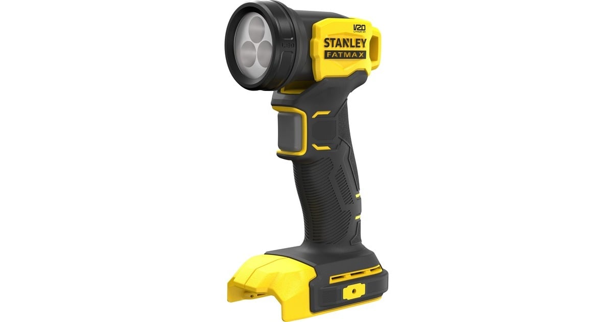 StanleyFATMAX V20 18V LED lamp met draaibare kop werklamp  (Geel/zwart, Accu en oplader niet inbegrepen)