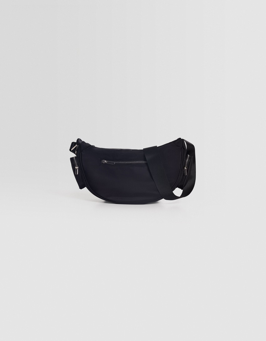 Bolsa transversal técnica com vários bolsos