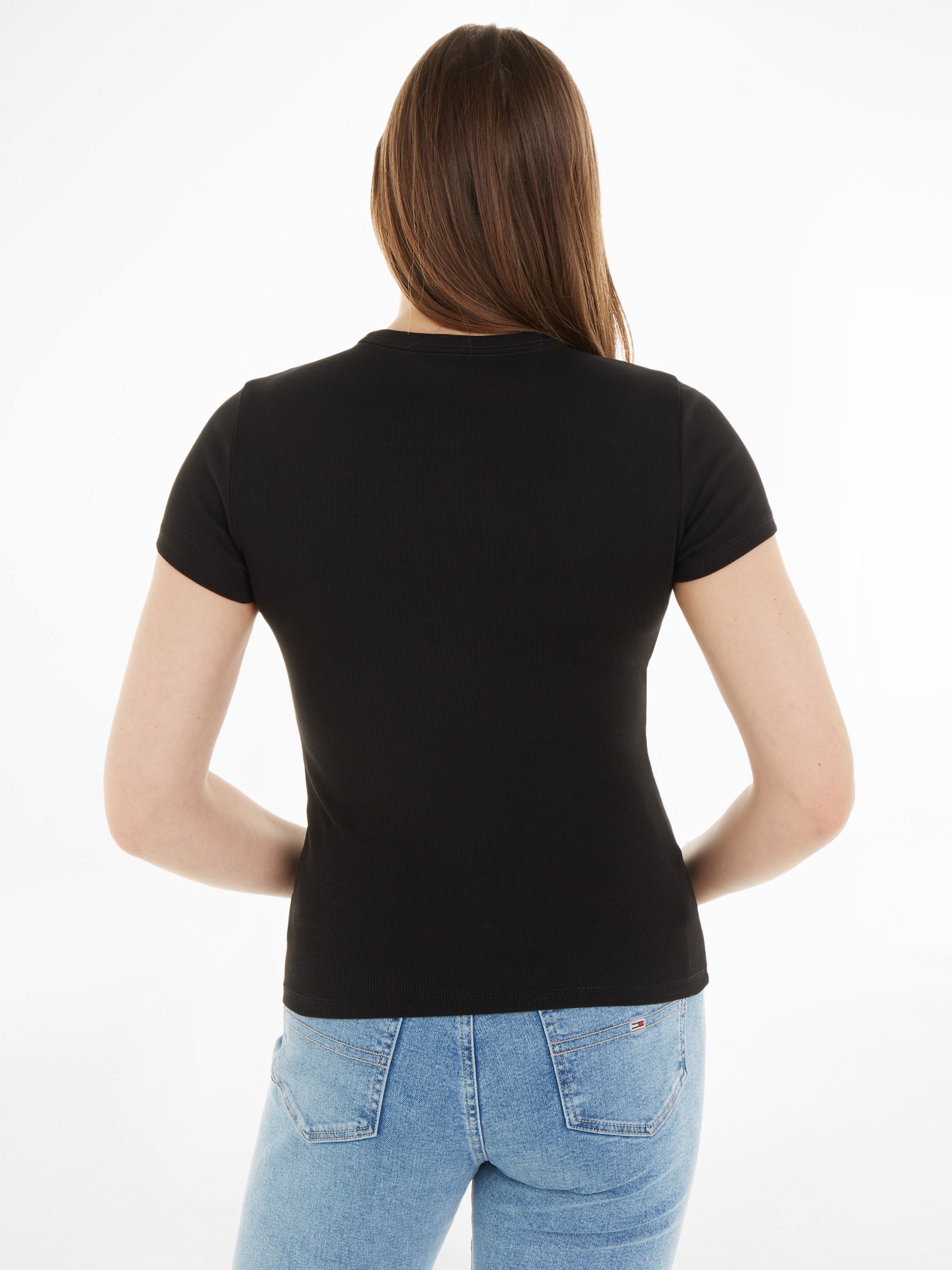 Tommy Jeans Curve T-Shirt »Slim Essential Rib« Grosse Grössen